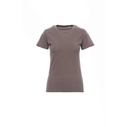 KOSZULKA T-SHIRT DAMSKA FREE LADY - SZARY STALOWY