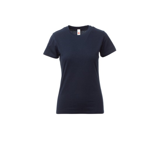 KOSZULKA T-SHIRT DAMSKA PRINT LADY - GRANATOWY