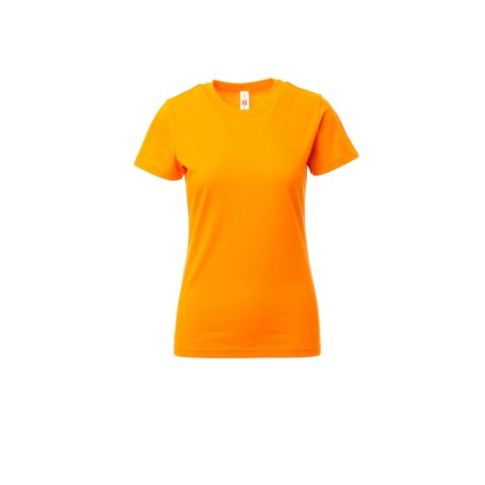 KOSZULKA T-SHIRT DAMSKA PRINT LADY - POMARAŃCZOWY