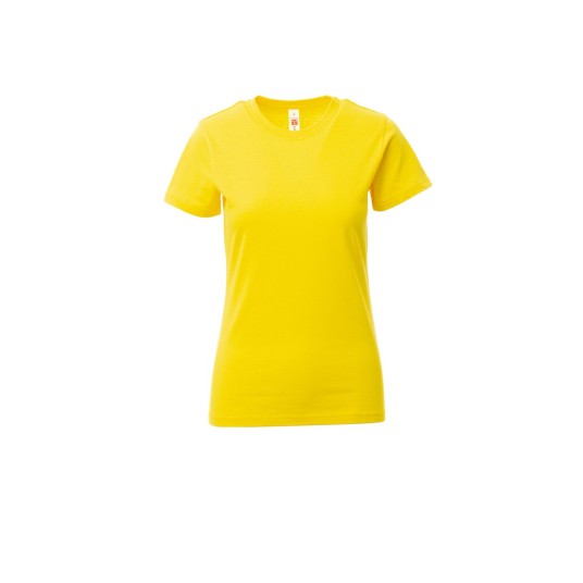 KOSZULKA T-SHIRT DAMSKA PRINT LADY - ŻÓŁTY