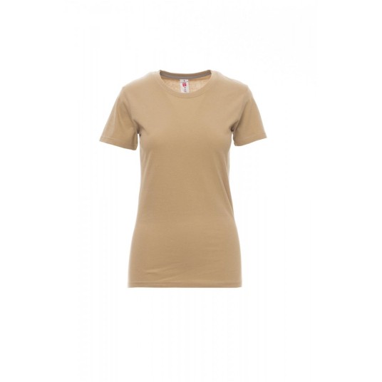 KOSZULKA T-SHIRT DAMSKA SUNSET LADY - CIEPŁY BRĄZ