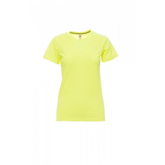 KOSZULKA T-SHIRT DAMSKA SUNSET LADY FLUO - ŻÓŁTY FLUO