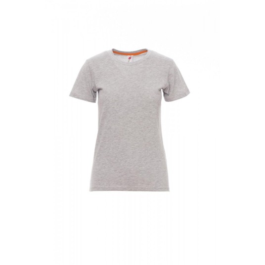 KOSZULKA T-SHIRT DAMSKA SUNSET LADY MELANGE - SZARY MELANŻ