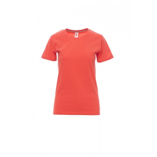 KOSZULKA T-SHIRT DAMSKA SUNSET LADY - ŻYWY KORALOWY