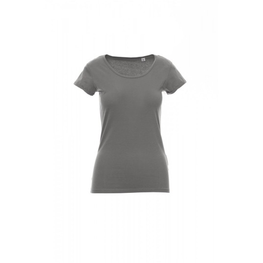 KOSZULKA T-SHIRT DAMSKA YOUNG LADY - SZARY STALOWY