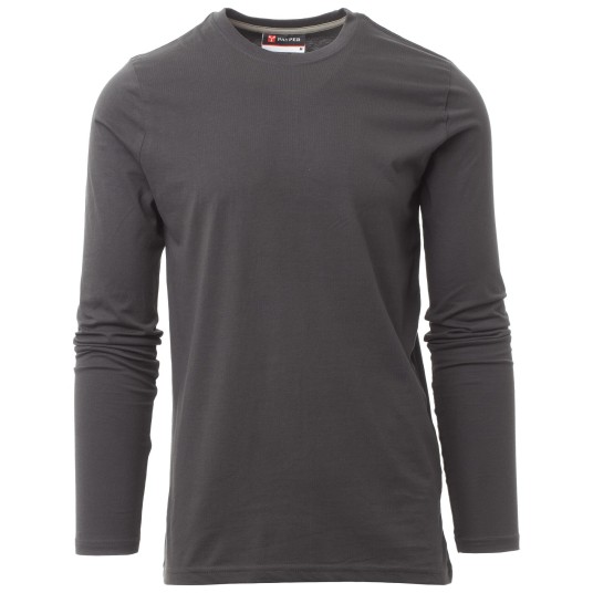 KOSZULKA T-SHIRT DŁUGI RĘKAW PINETA - ANTRACYTOWY