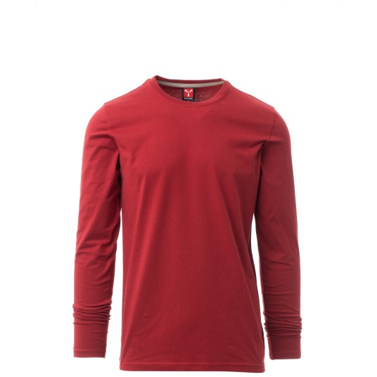 KOSZULKA T-SHIRT DŁUGI RĘKAW PINETA - BORDOWY