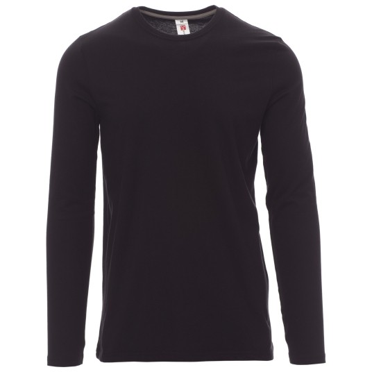 KOSZULKA T-SHIRT DŁUGI RĘKAW PINETA - CZARNY