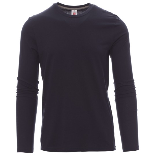 KOSZULKA T-SHIRT DŁUGI RĘKAW PINETA - GRANATOWY