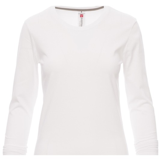 KOSZULKA T-SHIRT DŁUGI RĘKAW PINETA LADY - BIAŁY