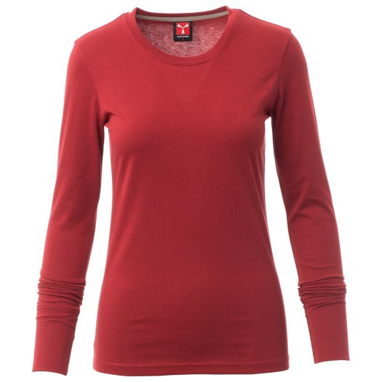 KOSZULKA T-SHIRT DŁUGI RĘKAW PINETA LADY - BORDOWY