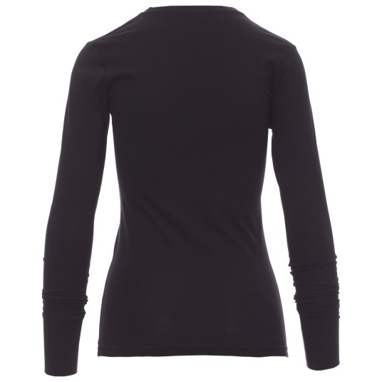 KOSZULKA T-SHIRT DŁUGI RĘKAW PINETA LADY - CZARNY