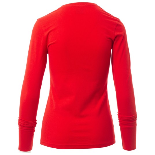 KOSZULKA T-SHIRT DŁUGI RĘKAW PINETA LADY - CZERWONY
