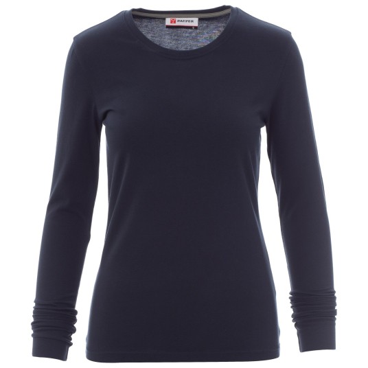 KOSZULKA T-SHIRT DŁUGI RĘKAW PINETA LADY - GRANATOWY