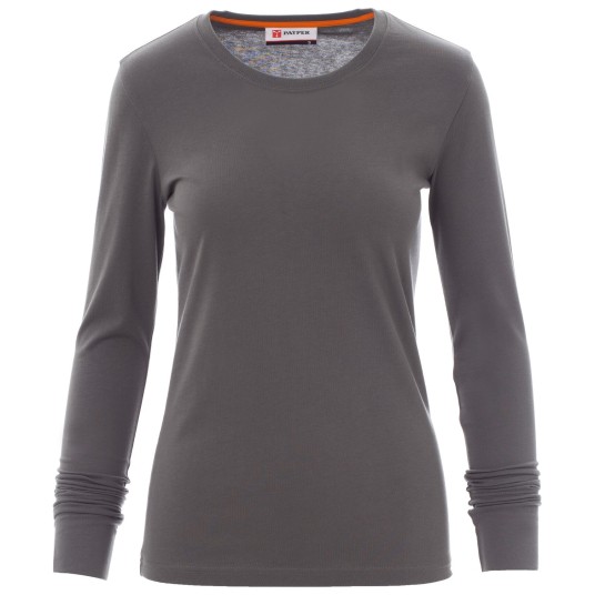 KOSZULKA T-SHIRT DŁUGI RĘKAW PINETA LADY - ZADYMIONY