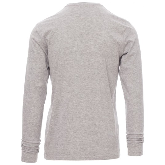 KOSZULKA T-SHIRT DŁUGI RĘKAW PINETA MELANGE - SZARY MELANŻ