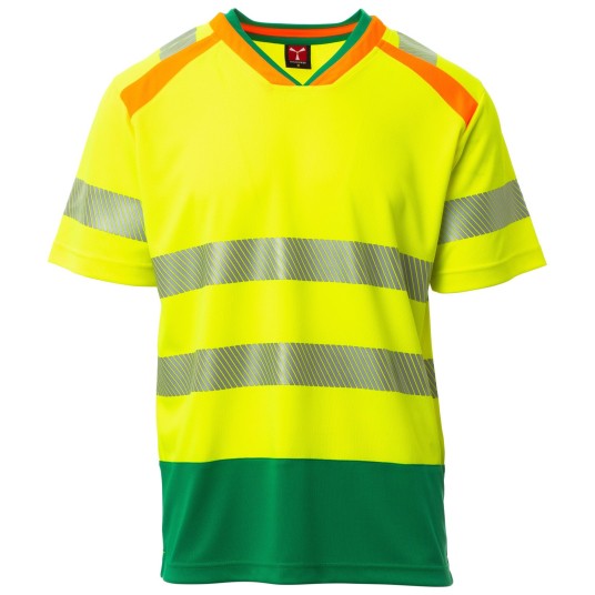 KOSZULKA T-SHIRT KRÓTKI RĘKAW ALLEY - ŻÓŁTY FLUO-ŻELOWY ZIELONY