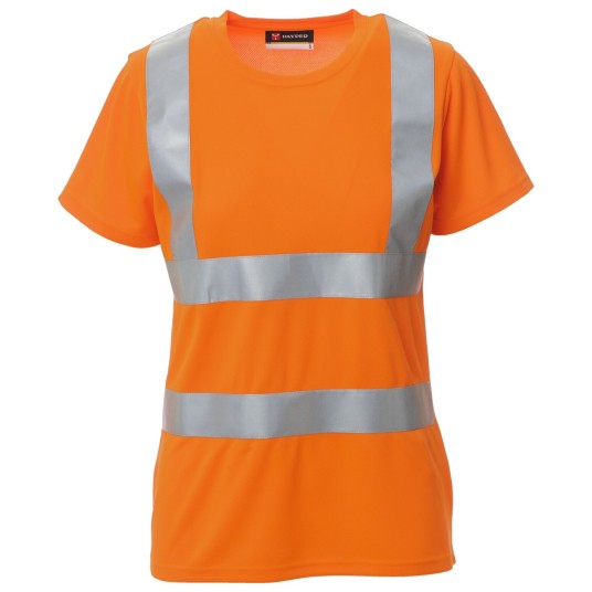 KOSZULKA T-SHIRT KRÓTKI RĘKAW AVENUE LADY - POMARAŃCZOWY FLUO