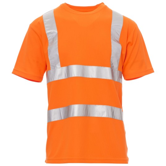 KOSZULKA T-SHIRT KRÓTKI RĘKAW AVENUE - POMARAŃCZOWY FLUO