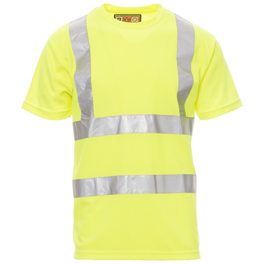 KOSZULKA T-SHIRT KRÓTKI RĘKAW AVENUE - ŻÓŁTY FLUO