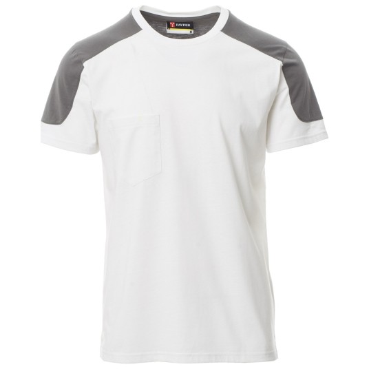 KOSZULKA T-SHIRT KRÓTKI RĘKAW CORPORATE - BIANCO-SMOKE