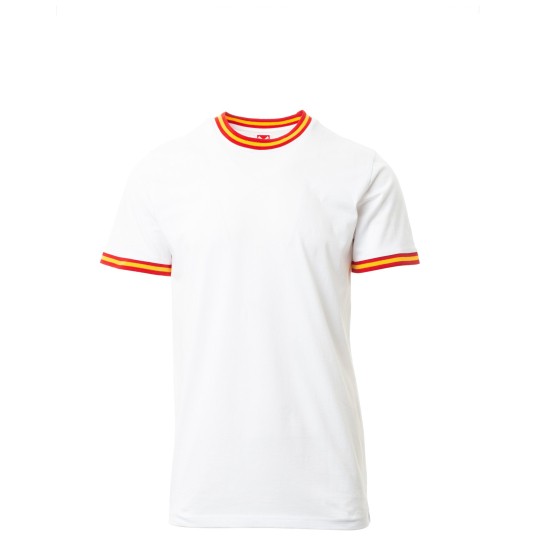 KOSZULKA T-SHIRT KRÓTKI RĘKAW FLAG - BIAŁY-HISZPANIA