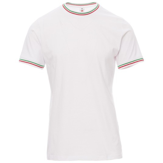 KOSZULKA T-SHIRT KRÓTKI RĘKAW FLAG - BIAŁY-WŁOCHY