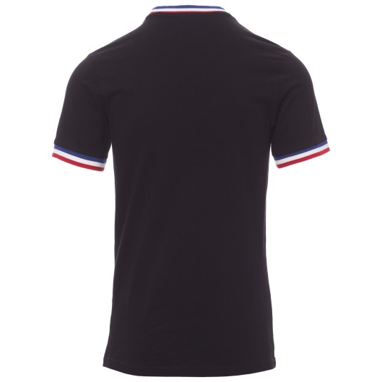 KOSZULKA T-SHIRT KRÓTKI RĘKAW FLAG - CZARNY-FRANCJA