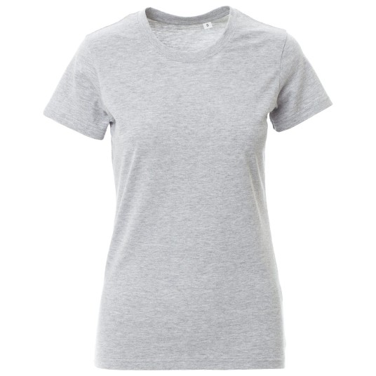 KOSZULKA T-SHIRT KRÓTKI RĘKAW FREE LADY MELANGE - SZARY MELANŻ