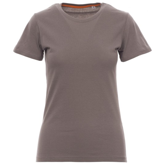 KOSZULKA T-SHIRT KRÓTKI RĘKAW FREE LADY - SZARY STALOWY