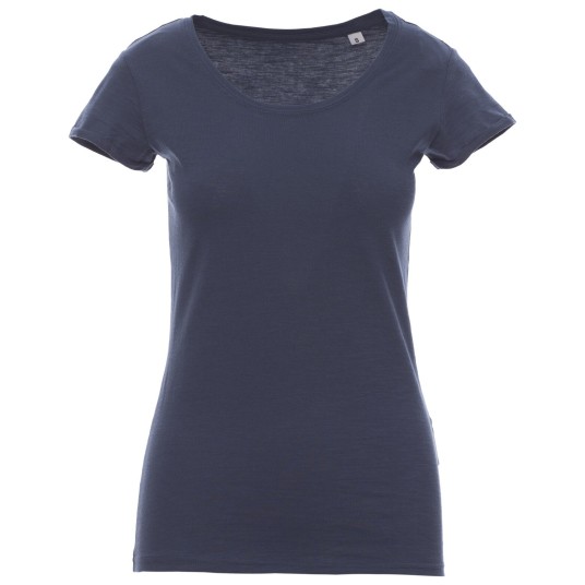 KOSZULKA T-SHIRT KRÓTKI RĘKAW PARTY LADY - NIEBIESKI DENIM