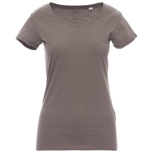 KOSZULKA T-SHIRT KRÓTKI RĘKAW PARTY LADY - SZARY STALOWY