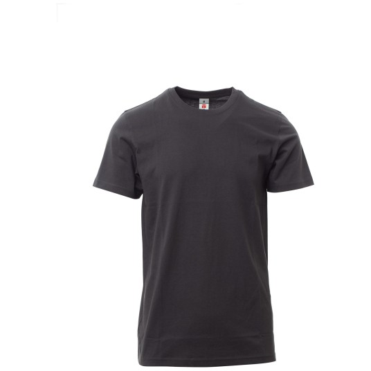 KOSZULKA T-SHIRT KRÓTKI RĘKAW PRINT - ANTRACYTOWY