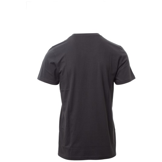 KOSZULKA T-SHIRT KRÓTKI RĘKAW PRINT - ANTRACYTOWY