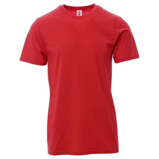 KOSZULKA T-SHIRT KRÓTKI RĘKAW PRINT - CZERWONY