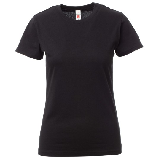 KOSZULKA T-SHIRT KRÓTKI RĘKAW PRINT LADY - CZARNY