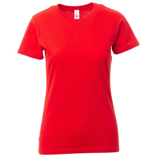 KOSZULKA T-SHIRT KRÓTKI RĘKAW PRINT LADY - CZERWONY