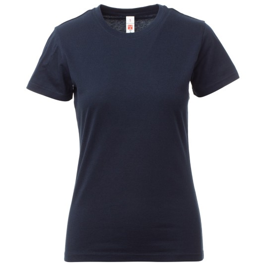 KOSZULKA T-SHIRT KRÓTKI RĘKAW PRINT LADY - GRANATOWY