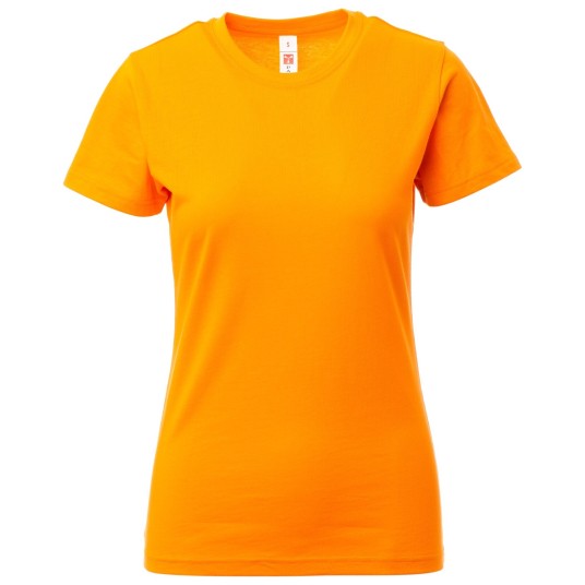 KOSZULKA T-SHIRT KRÓTKI RĘKAW PRINT LADY - POMARAŃCZOWY