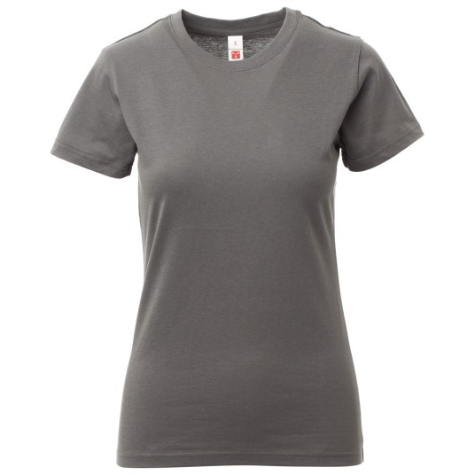 KOSZULKA T-SHIRT KRÓTKI RĘKAW PRINT LADY - ZADYMIONY