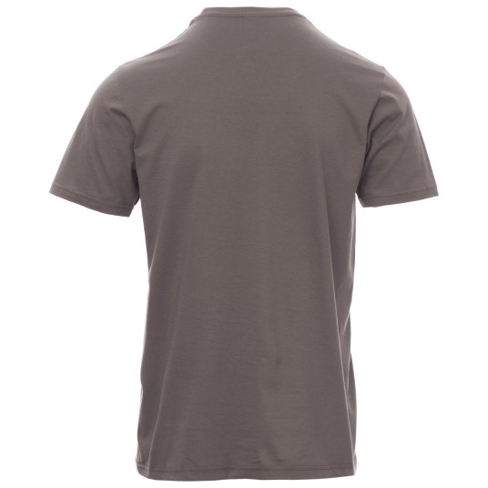 KOSZULKA T-SHIRT KRÓTKI RĘKAW PRINT - SZARY STALOWY