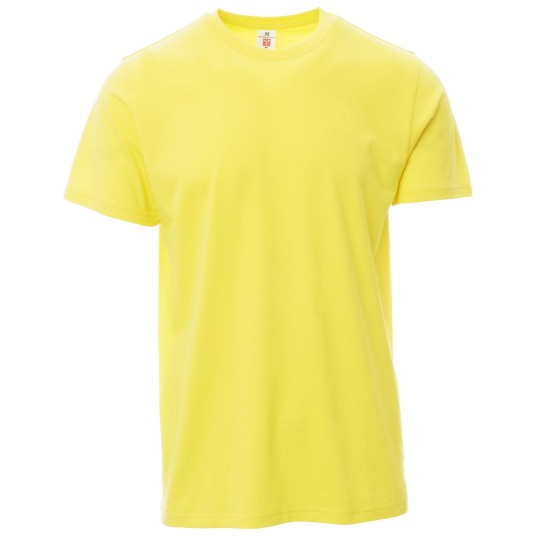 KOSZULKA T-SHIRT KRÓTKI RĘKAW PRINT - ŻÓŁTA