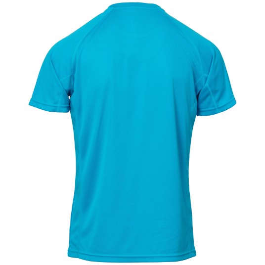 KOSZULKA T-SHIRT KRÓTKI RĘKAW RUNNER - BŁĘKIT TURKUSOWY