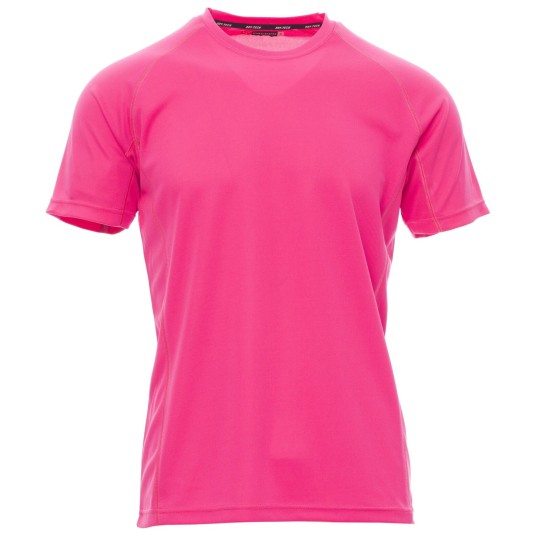 KOSZULKA T-SHIRT KRÓTKI RĘKAW RUNNER - FUKSJOWY FLUO