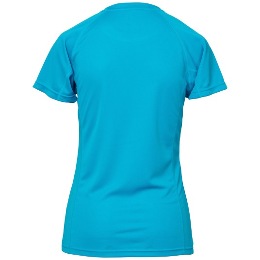 KOSZULKA T-SHIRT KRÓTKI RĘKAW RUNNER LADY - BŁĘKIT TURKUSOWY