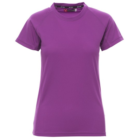 KOSZULKA T-SHIRT KRÓTKI RĘKAW RUNNER LADY - FIOLETOWE LATO