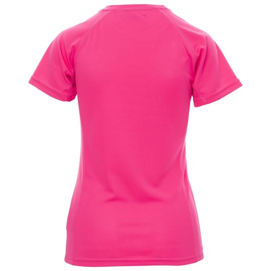 KOSZULKA T-SHIRT KRÓTKI RĘKAW RUNNER LADY - FUKSJOWY FLUO
