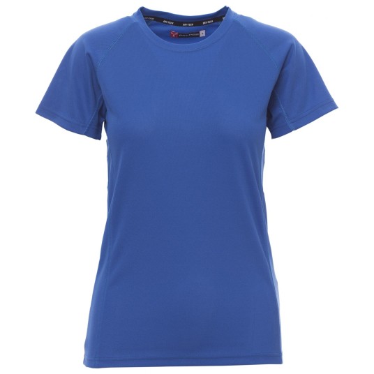 KOSZULKA T-SHIRT KRÓTKI RĘKAW RUNNER LADY - KRÓLEWSKI NIEBIESKI