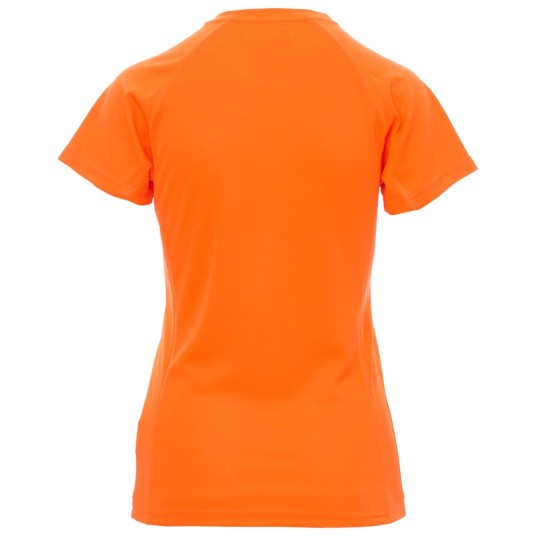 KOSZULKA T-SHIRT KRÓTKI RĘKAW RUNNER LADY - POMARAŃCZOWY FLUO