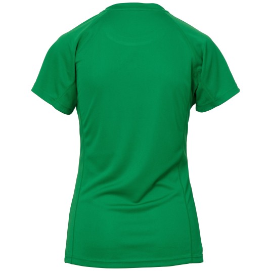 KOSZULKA T-SHIRT KRÓTKI RĘKAW RUNNER LADY - ŻELOWY ZIELONY